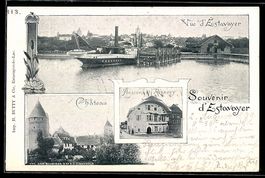 AK Estavayer, Chateau, Hotel-Pension Renevey, Vue d`Estavaye